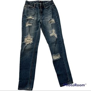 Blue spice high rise juniors skinny ripped jeans size 1 new no tags